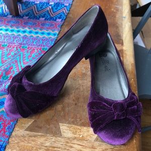 Purple Velvet flats